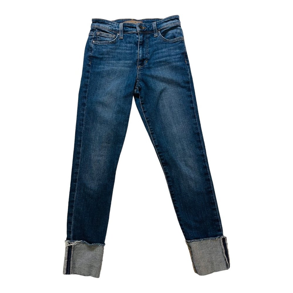 Joe's Jeans Women's Barb Cuff Mid Rise Crop Blue Jeans Size 25 Style 4500371793 - Picture 2 of 11